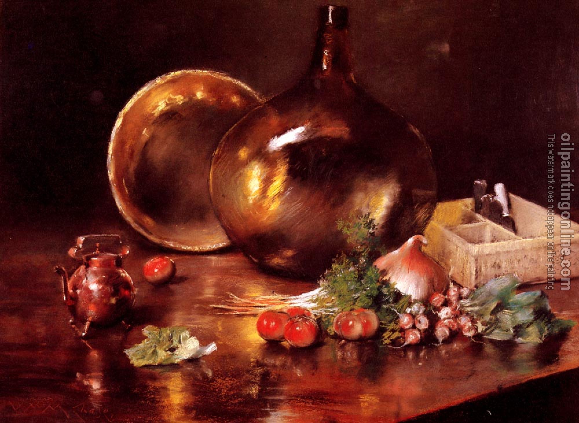 Chase, William Merritt - Still Life Brass and Glass